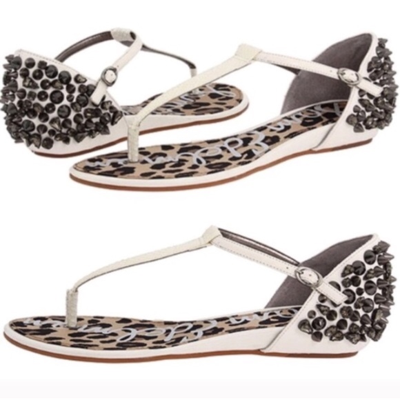 Sam Edelman Exie Sandals Studs Rhinestones Spikes - Picture 1 of 8